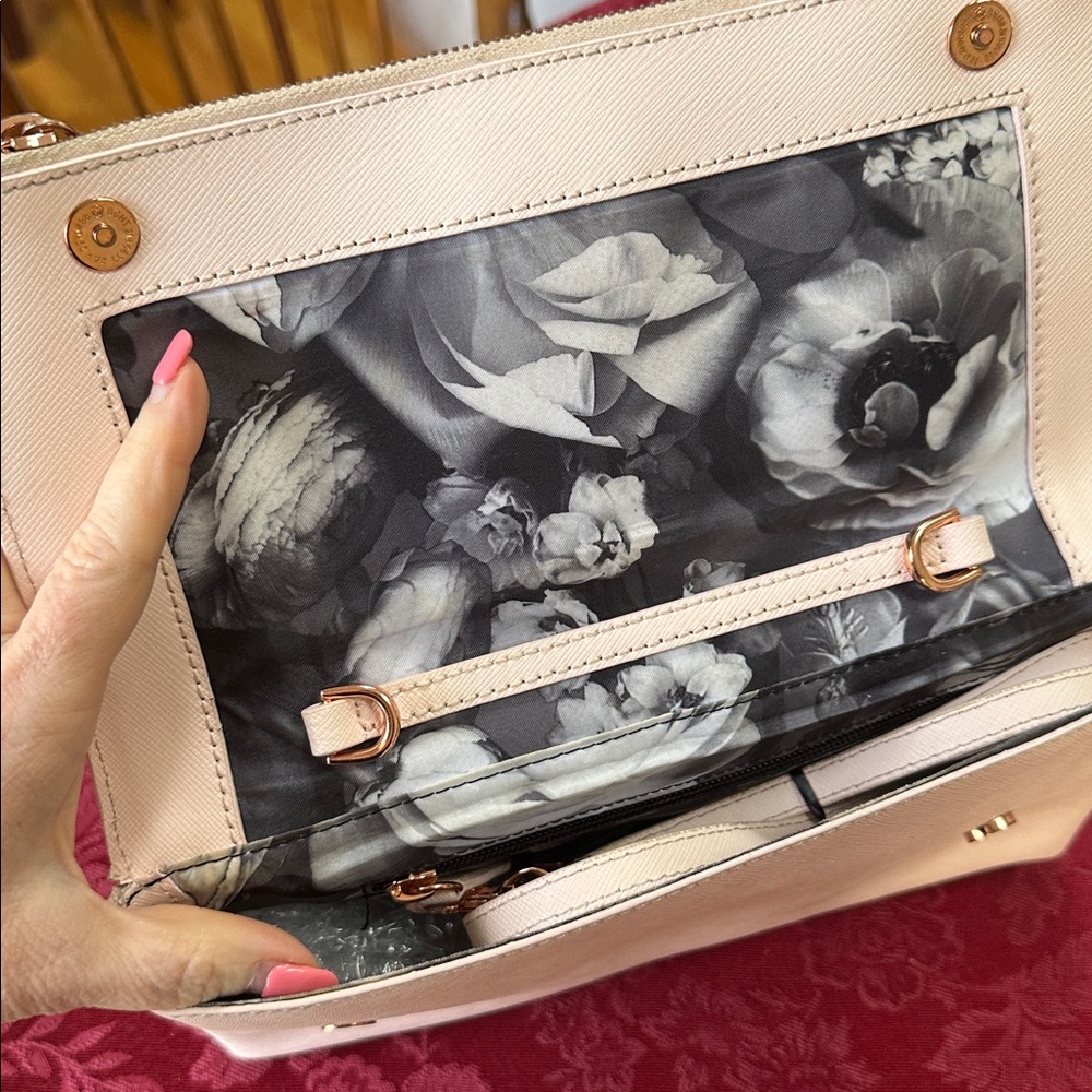 Ted Baker Pink Leather Crossbody Clutch - Picture 3 of 8